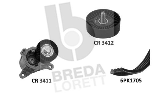 BREDA LORETT Поликлиновой ременный комплект KCA0018